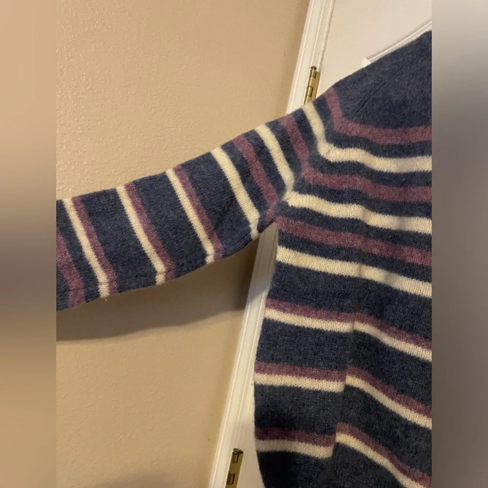 Carl Micheals 100%‎ Shetland Wool Striped Long Sleeve Sweater  Large Preppy